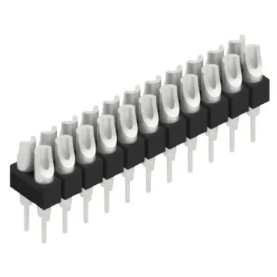 Pin header, 22 pole, pitch 2.54 mm, straight, black, MK 204 22 Z - 1