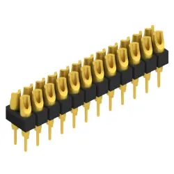 Pin header, 24 pole, pitch 2.54 mm, straight, black, MK 204 24 G