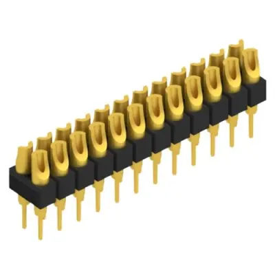 Pin header, 24 pole, pitch 2.54 mm, straight, black, MK 204 24 G - 1