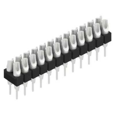 Pin header, 24 pole, pitch 2.54 mm, straight, black, MK 204 24 Z - 1