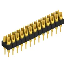 Pin header, 26 pole, pitch 2.54 mm, straight, black, MK 204 26 G