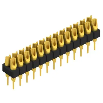 Pin header, 26 pole, pitch 2.54 mm, straight, black, MK 204 26 G - 1