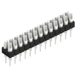 Pin header, 26 pole, pitch 2.54 mm, straight, black, MK 204 26 Z