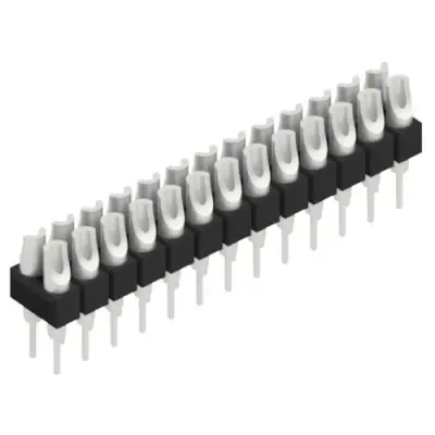 Pin header, 26 pole, pitch 2.54 mm, straight, black, MK 204 26 Z - 1