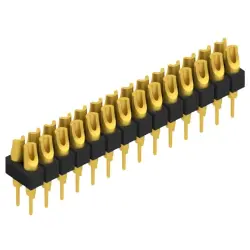 Pin header, 28 pole, pitch 2.54 mm, straight, black, MK 204 28 G