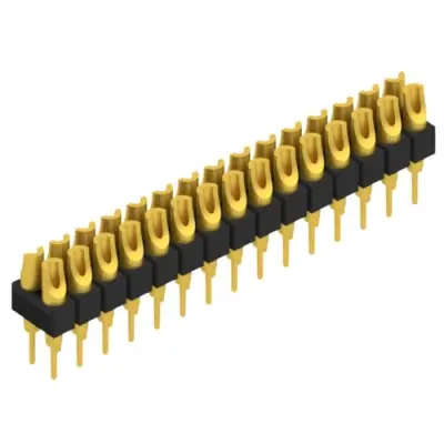 Pin header, 30 pole, pitch 2.54 mm, straight, black, MK 204 30 G - 1