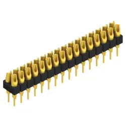 Pin header, 32 pole, pitch 2.54 mm, straight, black, MK 204 32 G