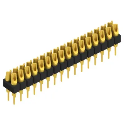 Pin header, 32 pole, pitch 2.54 mm, straight, black, MK 204 32 G - 1