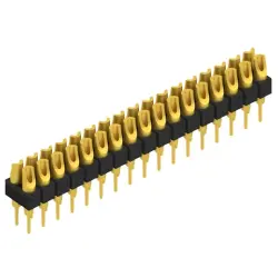 Pin header, 34 pole, pitch 2.54 mm, straight, black, MK 204 34 G