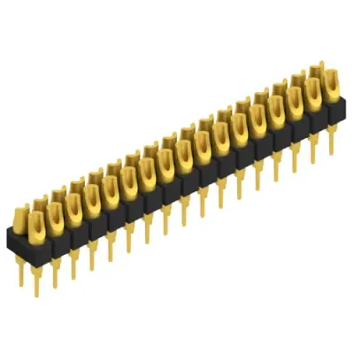 Pin header, 34 pole, pitch 2.54 mm, straight, black, MK 204 34 G - 1