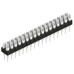 Pin header, 34 pole, pitch 2.54 mm, straight, black, MK 204 34 Z