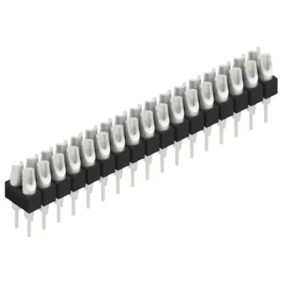Pin header, 34 pole, pitch 2.54 mm, straight, black, MK 204 34 Z - 1