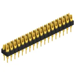 Pin header, 36 pole, pitch 2.54 mm, straight, black, MK 204 36 G