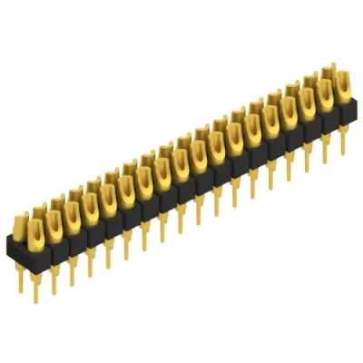 Pin header, 36 pole, pitch 2.54 mm, straight, black, MK 204 36 G - 1