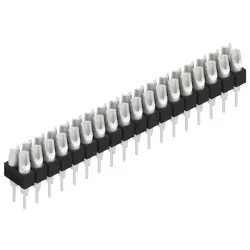 Pin header, 36 pole, pitch 2.54 mm, straight, black, MK 204 36 Z