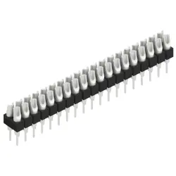 Pin header, 38 pole, pitch 2.54 mm, straight, black, MK 204 38 Z