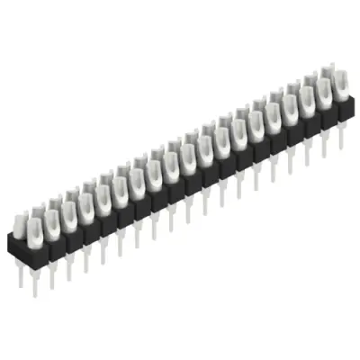 Pin header, 38 pole, pitch 2.54 mm, straight, black, MK 204 38 Z - 1