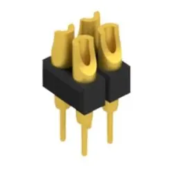 Pin header, 4 pole, pitch 2.54 mm, straight, black, MK 204 4 G
