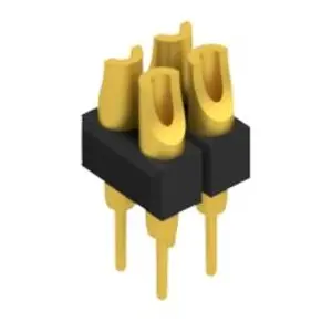 Pin header, 4 pole, pitch 2.54 mm, straight, black, MK 204 4 G - 1