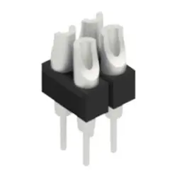 Pin header, 4 pole, pitch 2.54 mm, straight, black, MK 204 4 Z