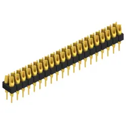 Pin header, 40 pole, pitch 2.54 mm, straight, black, MK 204 40 G