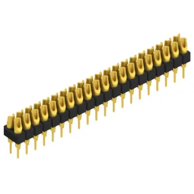 Pin header, 40 pole, pitch 2.54 mm, straight, black, MK 204 40 G - 1