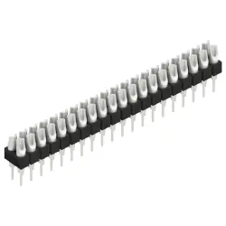 Pin header, 40 pole, pitch 2.54 mm, straight, black, MK 204 40 Z