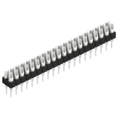 Pin header, 40 pole, pitch 2.54 mm, straight, black, MK 204 40 Z - 1
