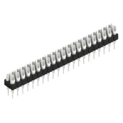 Pin header, 42 pole, pitch 2.54 mm, straight, black, MK 204 42 Z - 1