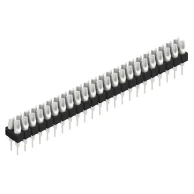 Pin header, 46 pole, pitch 2.54 mm, straight, black, MK 204 46 Z - 1