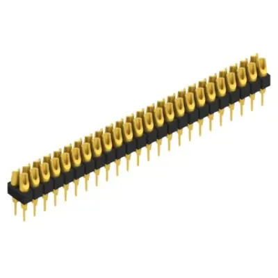 Pin header, 48 pole, pitch 2.54 mm, straight, black, MK 204 48 G - 1