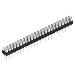 Pin header, 48 pole, pitch 2.54 mm, straight, black, MK 204 48 Z