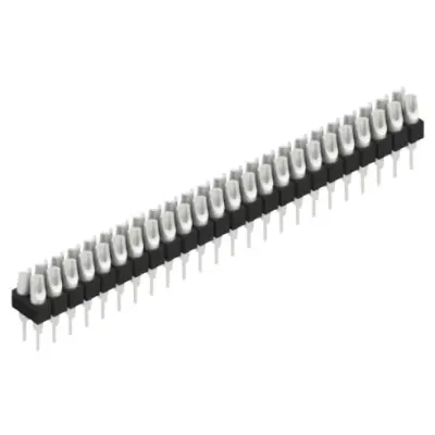 Pin header, 48 pole, pitch 2.54 mm, straight, black, MK 204 48 Z - 1