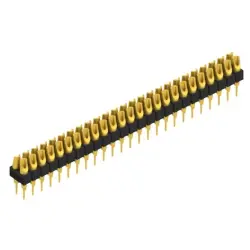 Pin header, 50 pole, pitch 2.54 mm, straight, black, MK 204 50 G