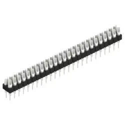 Pin header, 50 pole, pitch 2.54 mm, straight, black, MK 204 50 Z