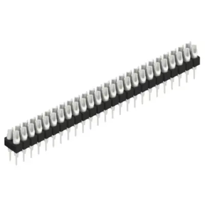 Pin header, 50 pole, pitch 2.54 mm, straight, black, MK 204 50 Z - 1