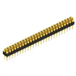 Pin header, 52 pole, pitch 2.54 mm, straight, black, MK 204 52 G