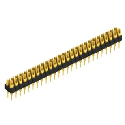 Pin header, 52 pole, pitch 2.54 mm, straight, black, MK 204 52 G - 1
