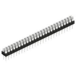 Pin header, 52 pole, pitch 2.54 mm, straight, black, MK 204 52 Z