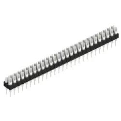 Pin header, 54 pole, pitch 2.54 mm, straight, black, MK 204 54 Z