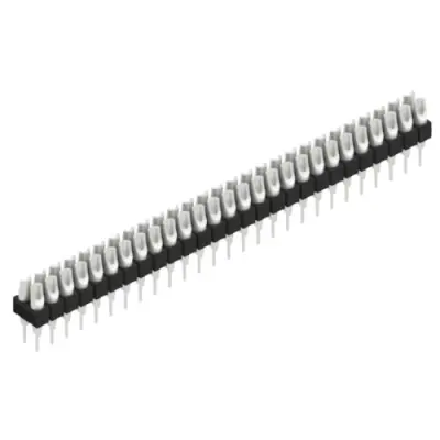 Pin header, 54 pole, pitch 2.54 mm, straight, black, MK 204 54 Z - 1