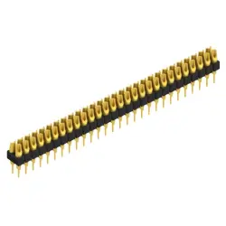Pin header, 56 pole, pitch 2.54 mm, straight, black, MK 204 56 G