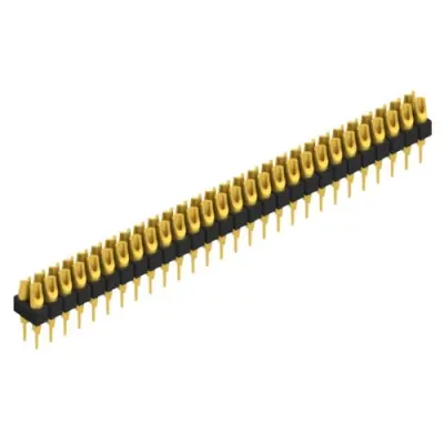 Pin header, 56 pole, pitch 2.54 mm, straight, black, MK 204 56 G - 1