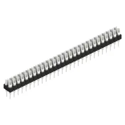 Pin header, 56 pole, pitch 2.54 mm, straight, black, MK 204 56 Z