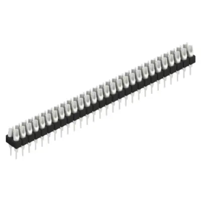 Pin header, 56 pole, pitch 2.54 mm, straight, black, MK 204 56 Z - 1