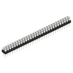 Pin header, 58 pole, pitch 2.54 mm, straight, black, MK 204 58 Z