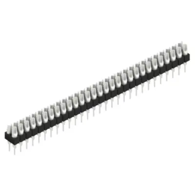 Pin header, 58 pole, pitch 2.54 mm, straight, black, MK 204 58 Z - 1