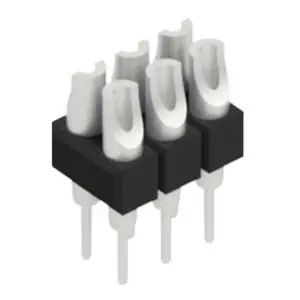Pin header, 6 pole, pitch 2.54 mm, straight, black, MK 204 6 Z - 1