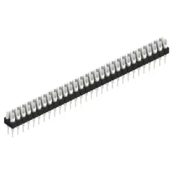 Pin header, 60 pole, pitch 2.54 mm, straight, black, MK 204 60 Z