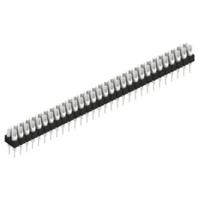 Pin header, 60 pole, pitch 2.54 mm, straight, black, MK 204 60 Z - 1